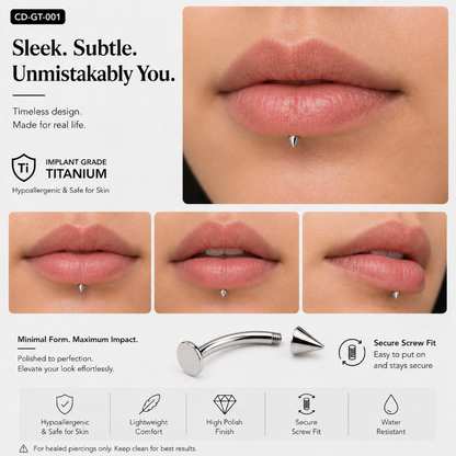 titanium spike labret stud styling lip cartilage ear piercing combinations